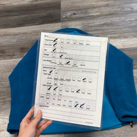 The North Face Teal‎ Blue Womens Large Full Zip Mock Neck Fleece Jacket Gorpcore - Picture 10 of 13